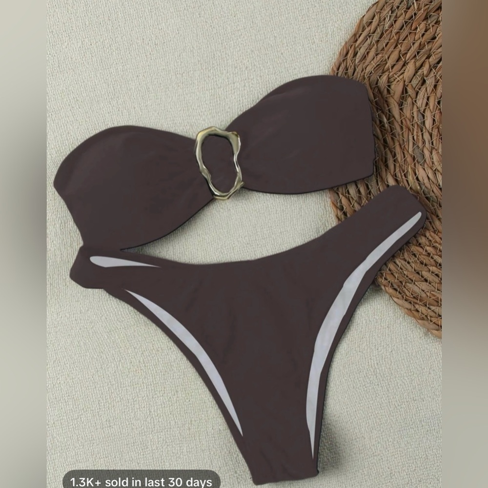 Elegant Brown Bikini Set